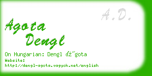 agota dengl business card
